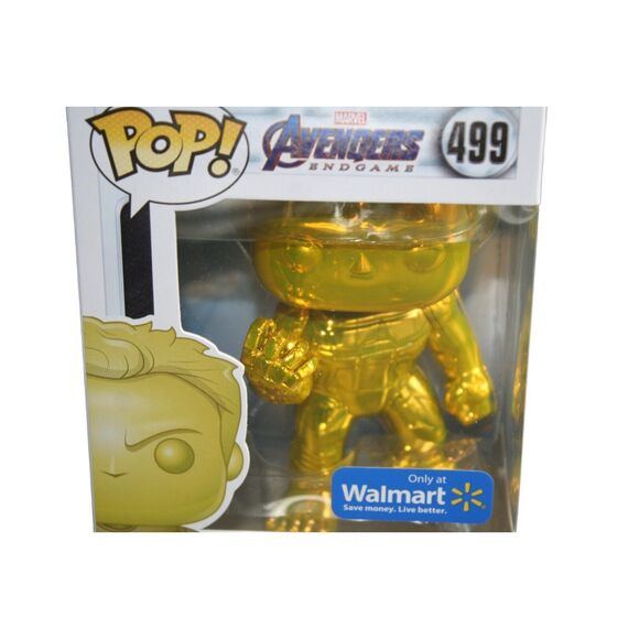 Funko Pop! Vinyl: Marvel - Hulk (Yellow Chrome) -‎ Walmart  (Exclusive) - Picture 3 of 11
